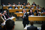 John Paul MacDuffie addresses Mack Institute Fall Conference attendees